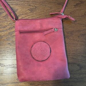 Casual Dark Pink Crossbody Bag